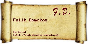 Falik Domokos névjegykártya